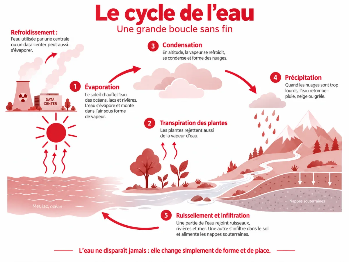 Schéma du cycle de l'eau